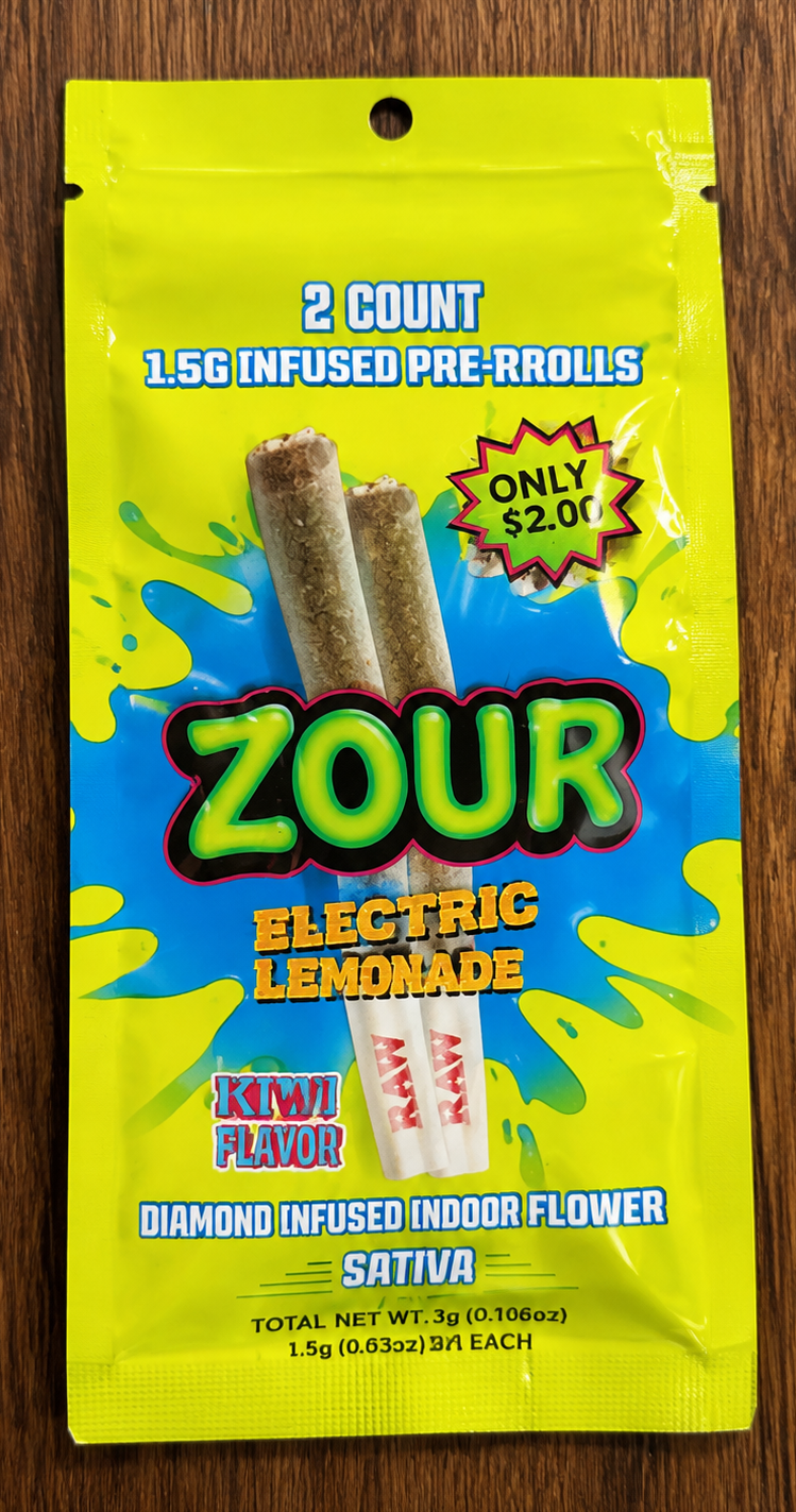 Zour 2 Count Pre-Rolls THCA Infused