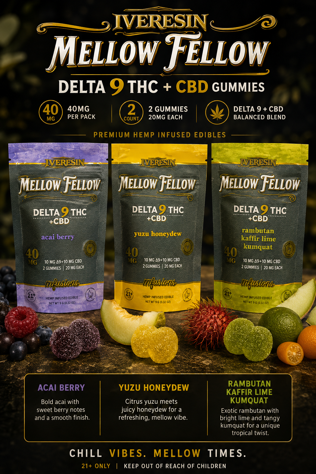 Mellow Fellow M-fusions Gummies